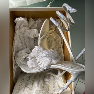 Rene caovilla Cleo satin wrap sandals